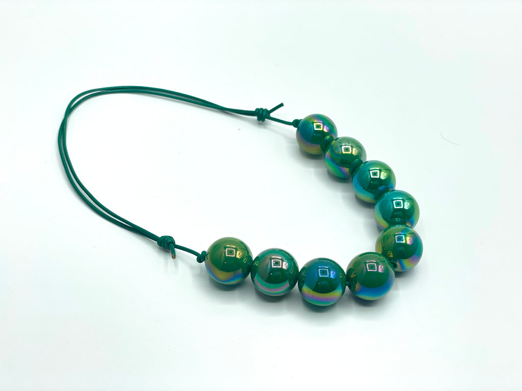 Forest Green Glossy Regular Adjustable Necklace