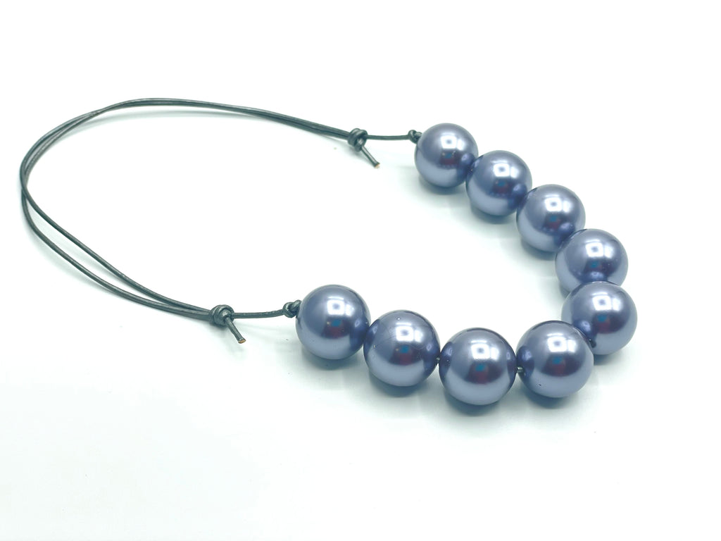 Steel Pearl Regular Adjustable Necklace