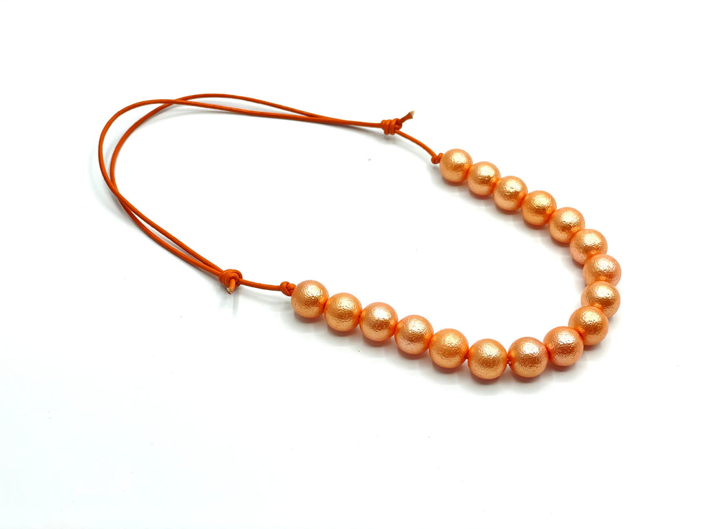 Orange Wrinkle Bitty Beads
