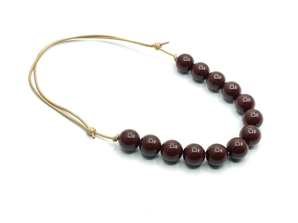 Chocolate Solid Midi Beads