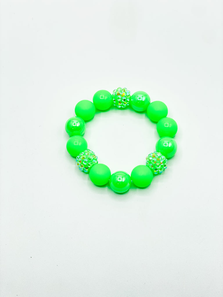 Neon Lime Glitzy Bracelet