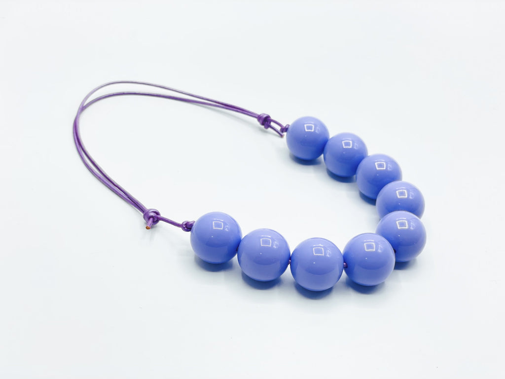 Purple Solid Regular Adjustable Necklace