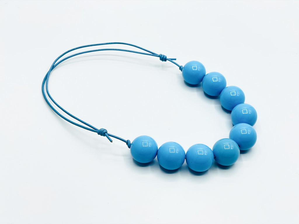 Tropical Blue Solid Regular Adjustable Necklace