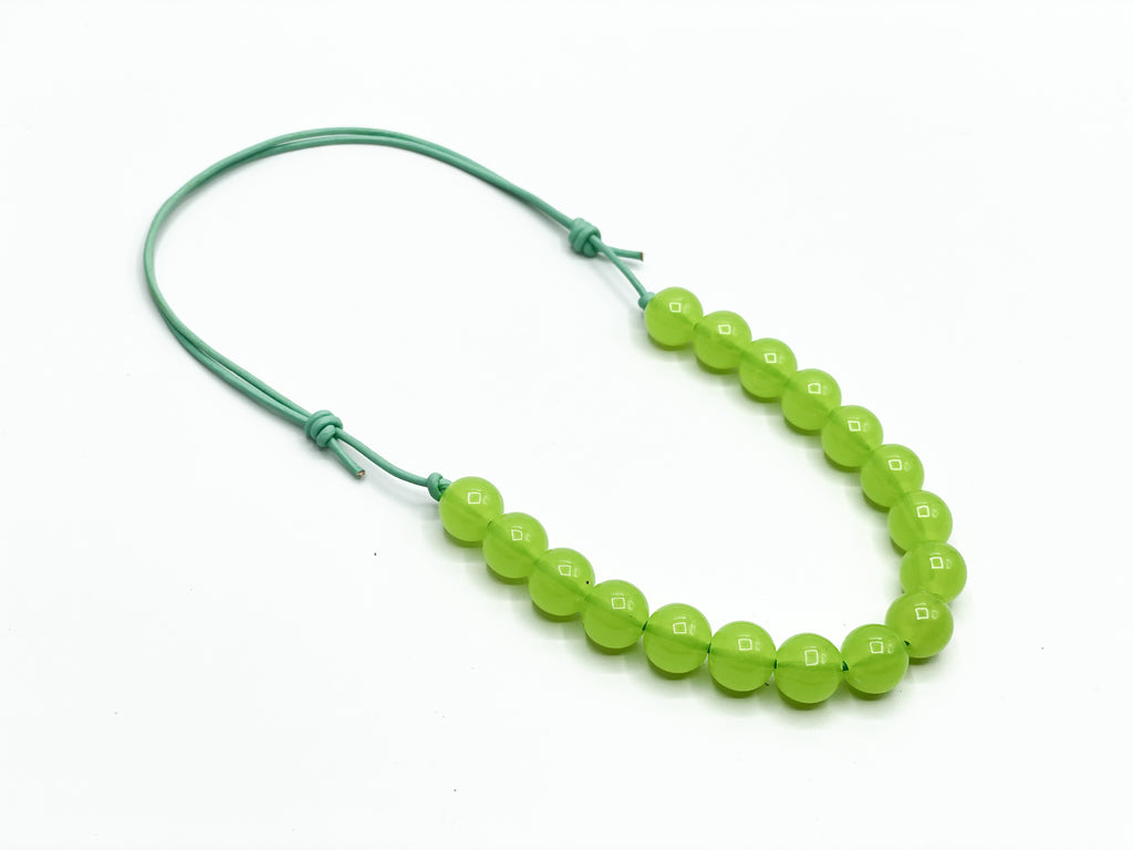 Green Jelly Bitty Beads