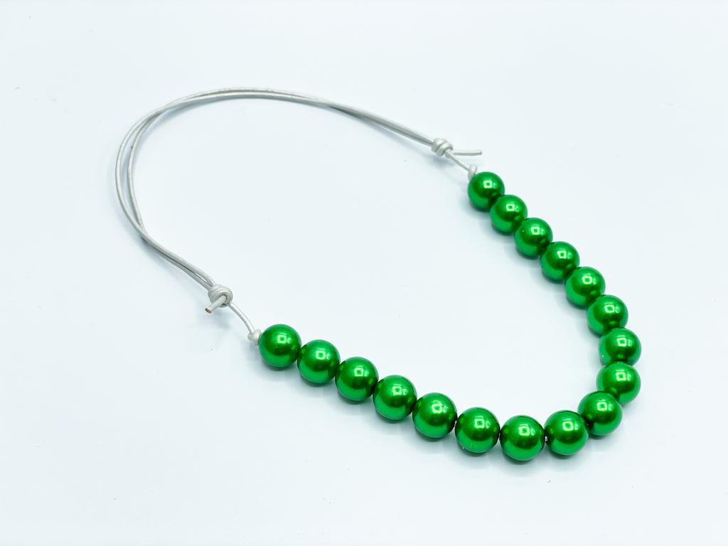Primary Green Pearl Bitty Beads