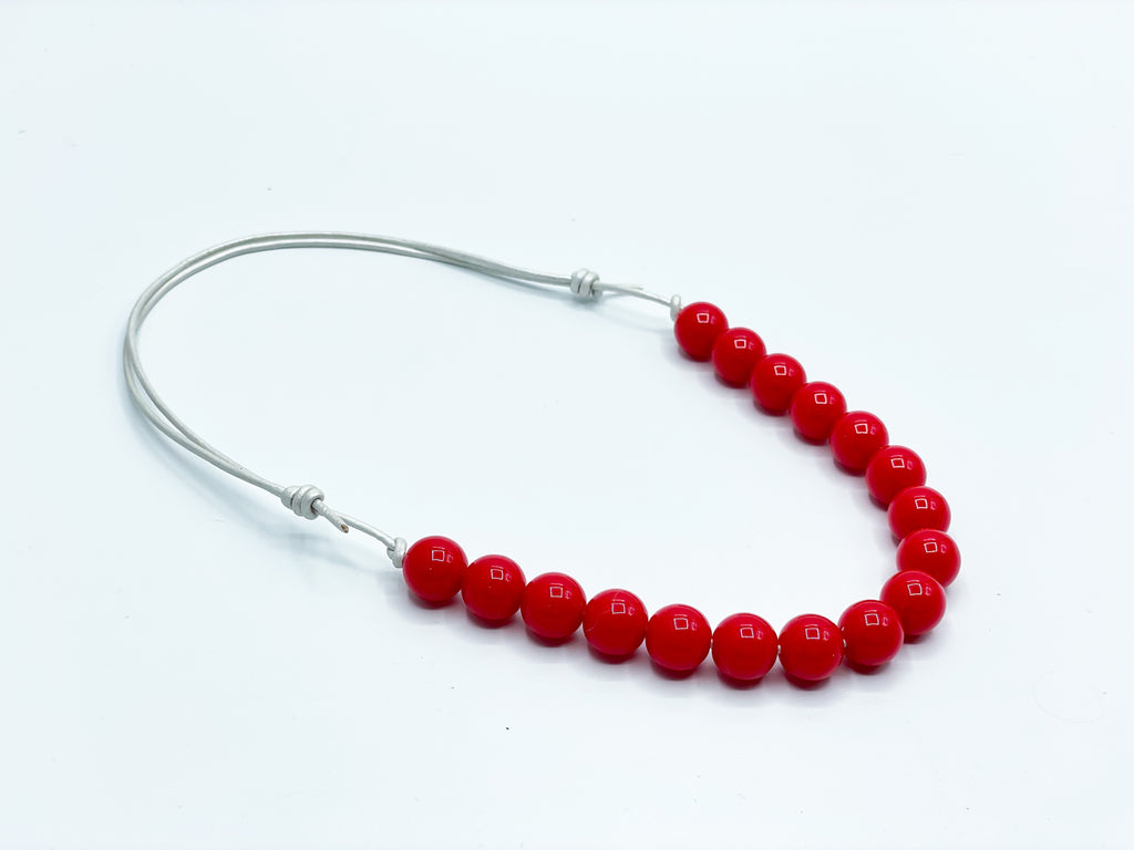 Red Solid Bitty Beads
