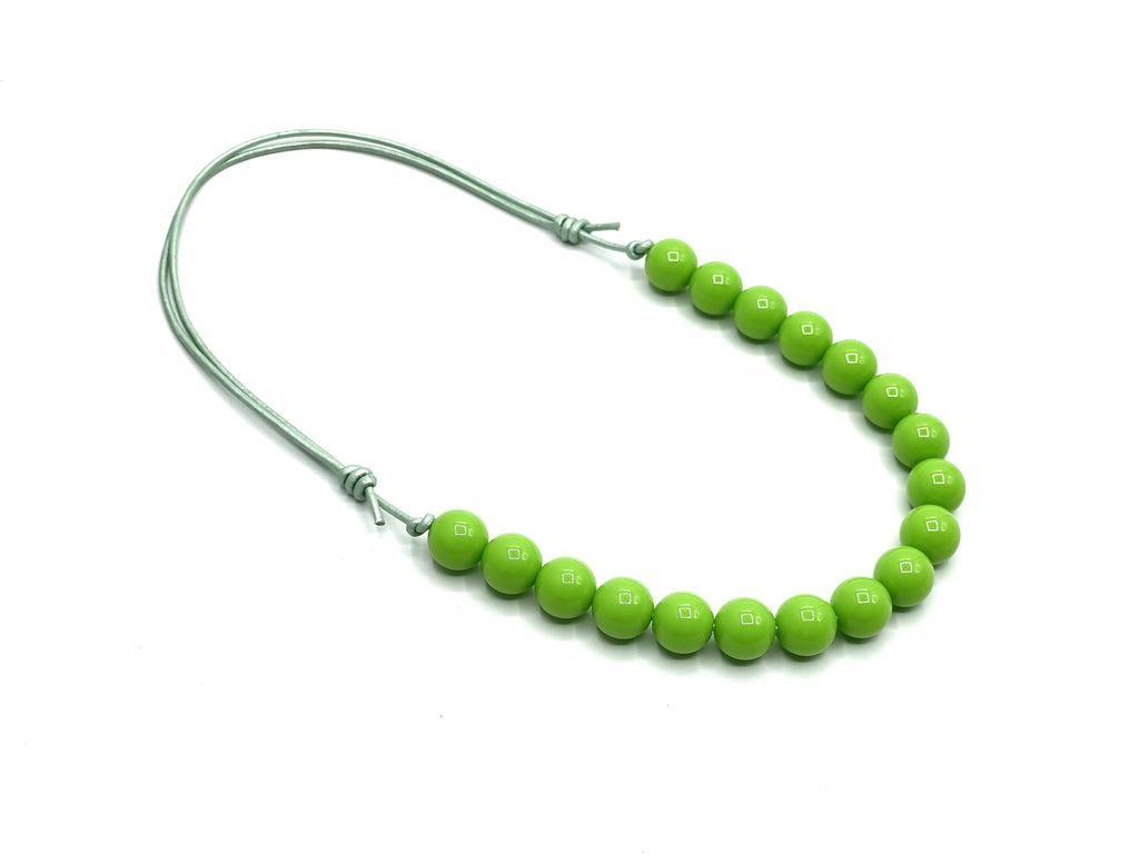 Lime Green Solid Bitty Beads